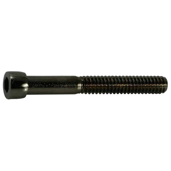 Midwest Fastener 1/4"-20 Socket Head Cap Screw, Black Chrome Plated Steel, 2 in Length, 5 PK 33492 - main